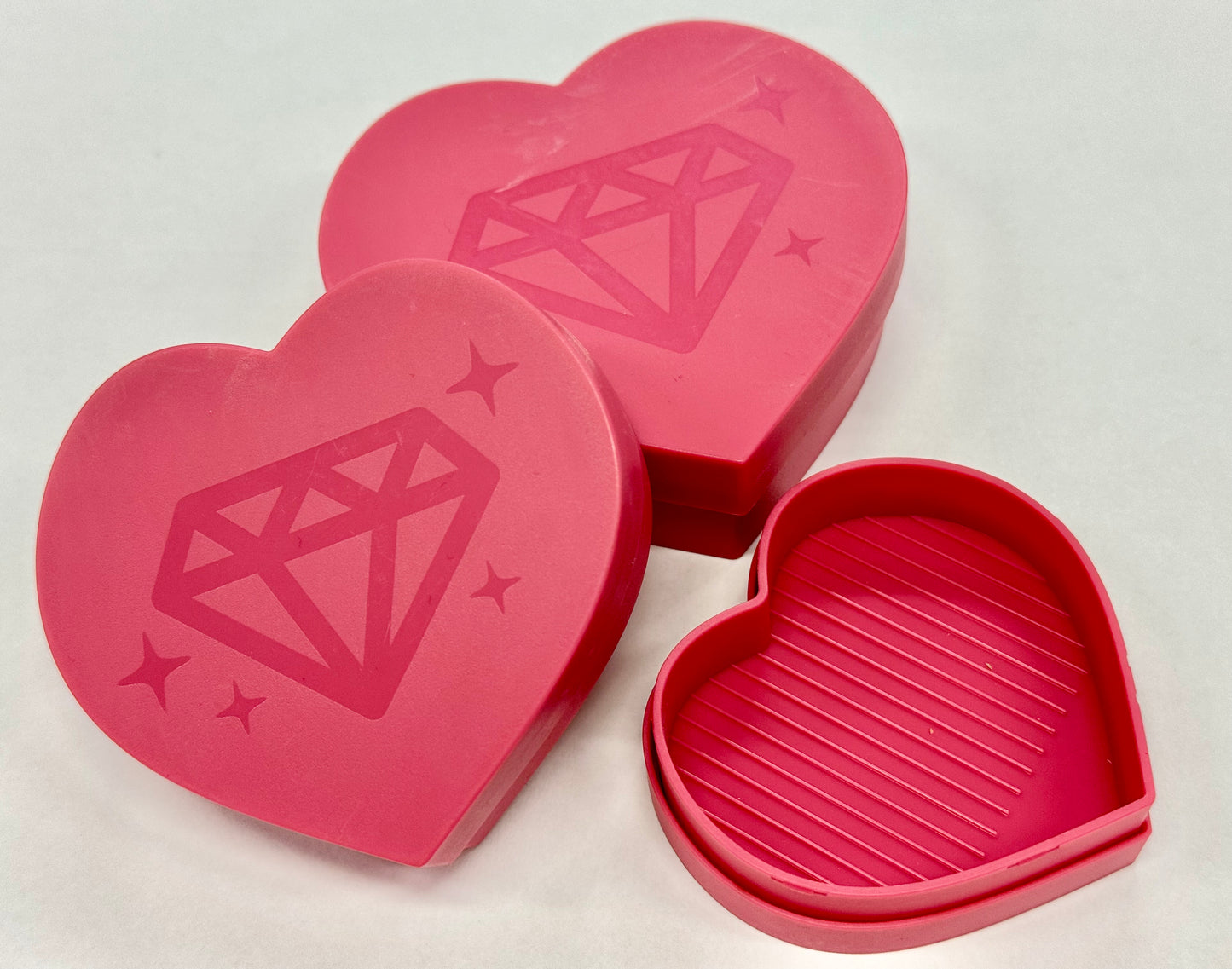 Limited Edition Heart Crystal Trays - Pink