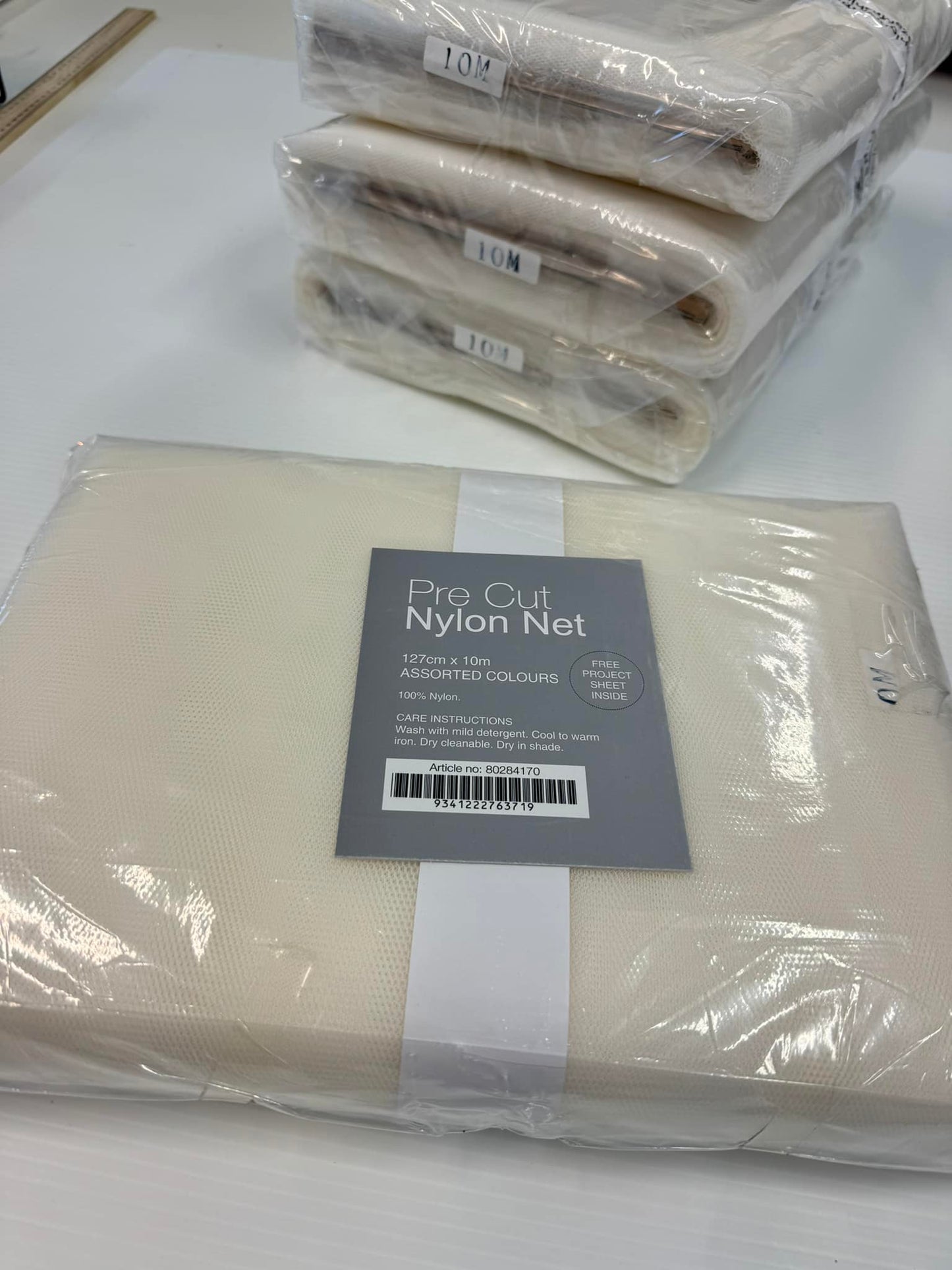 Cream (10) Nylon Netting