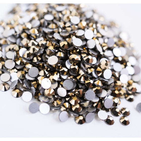 Gold Hematite - Non Hotfix Flat Back Crystal