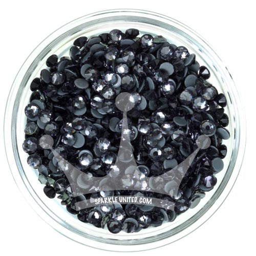 BLACK DIAMOND - 16 FACETS - 4A GRADE PREMIUM - HOTFIX GLASS RHINESTONE