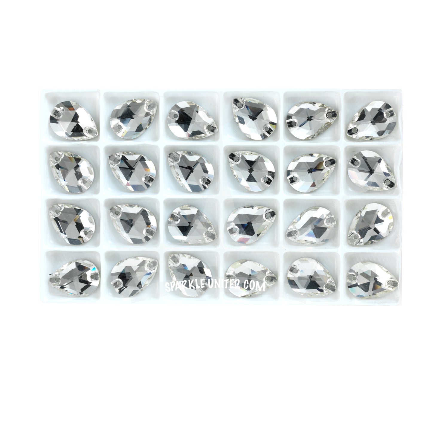 CRYSTAL CL - DROP SEW-ON CRYSTAL 3230 FLAT BACK