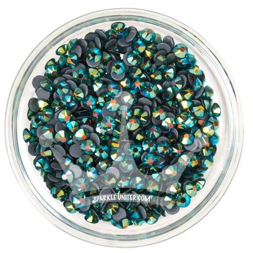 EMERALD AB - 16 FACETS - 4A GRADE PREMIUM - HOTFIX GLASS RHINESTONE