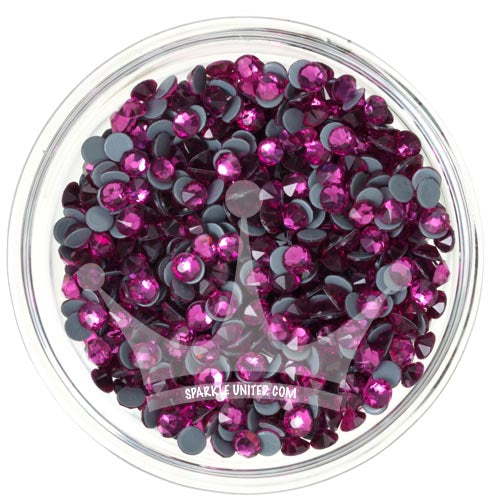 FUCHSIA - 16 FACETS - 4A GRADE PREMIUM - HOTFIX GLASS RHINESTONE