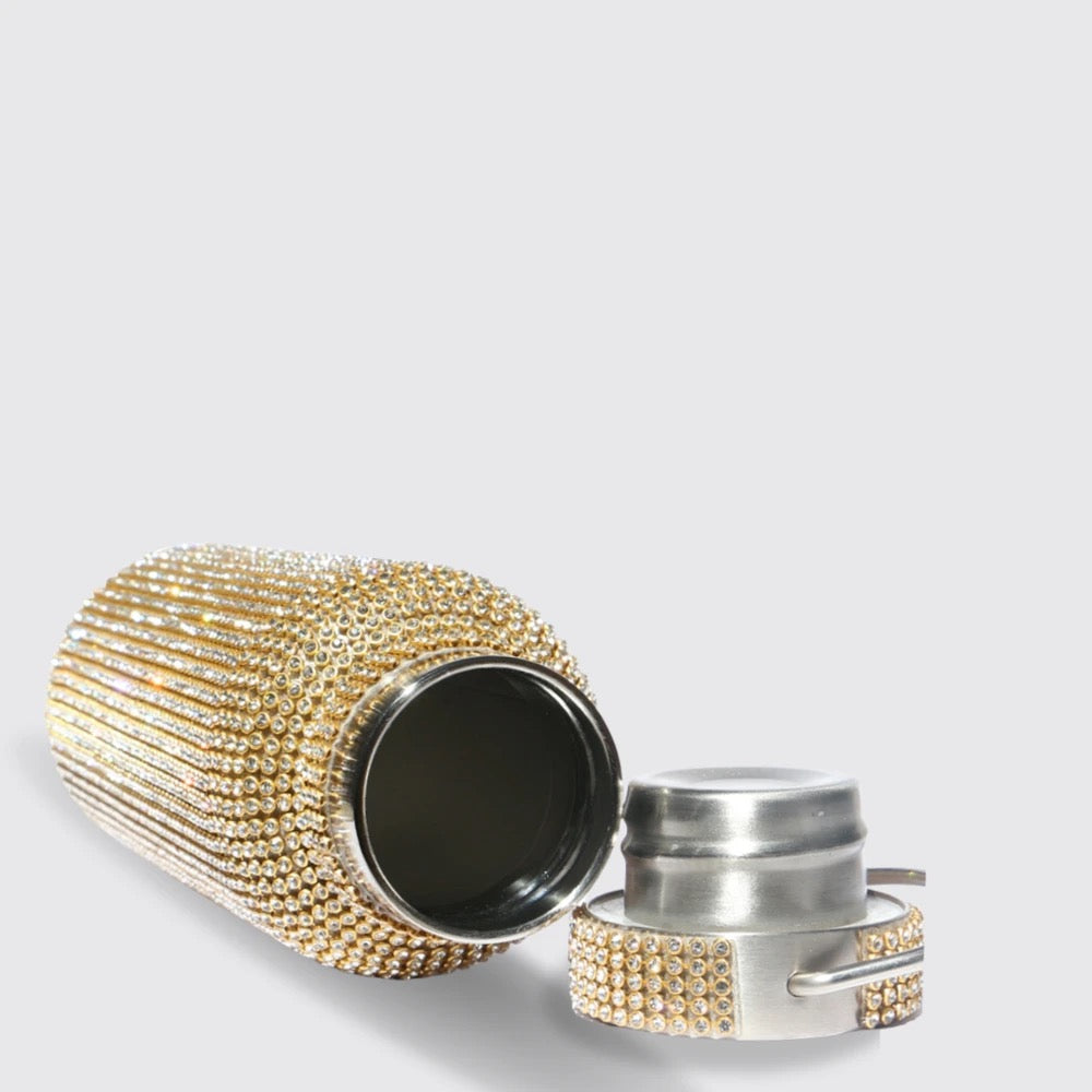 Crystal Rhinestone Water Bottle GOLD