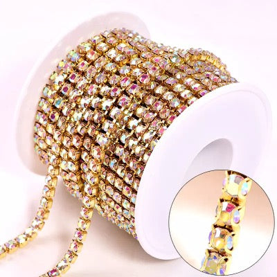 Crystal AB Rhinestone Chain