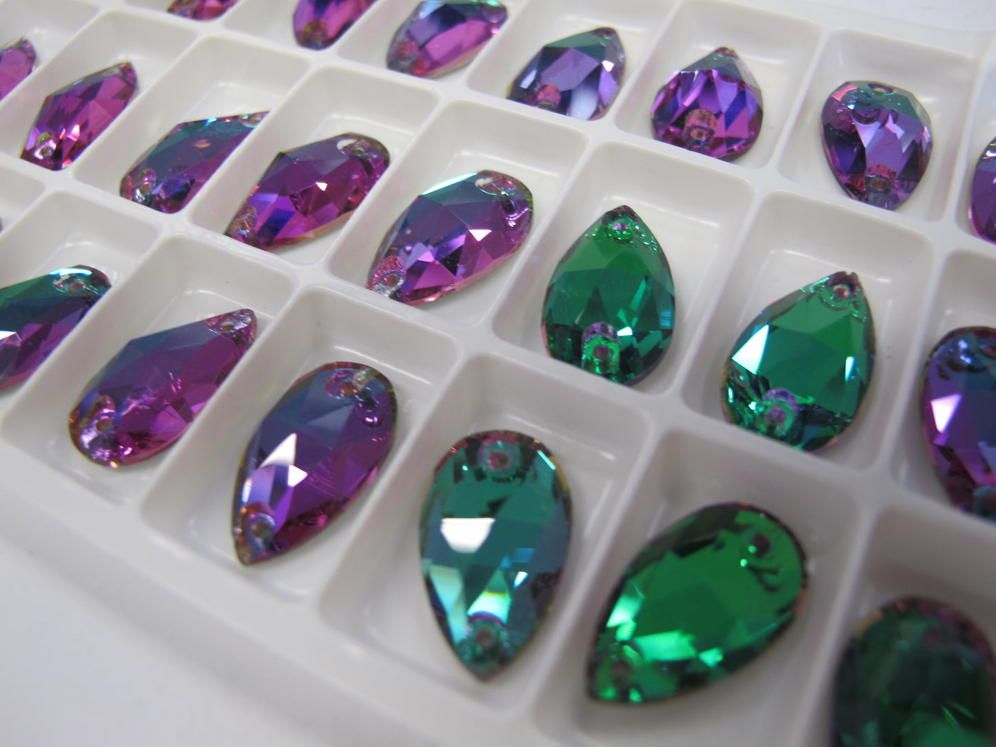 HELIOTROPE - DROP SEW-ON CRYSTAL 3230 FLAT BACK