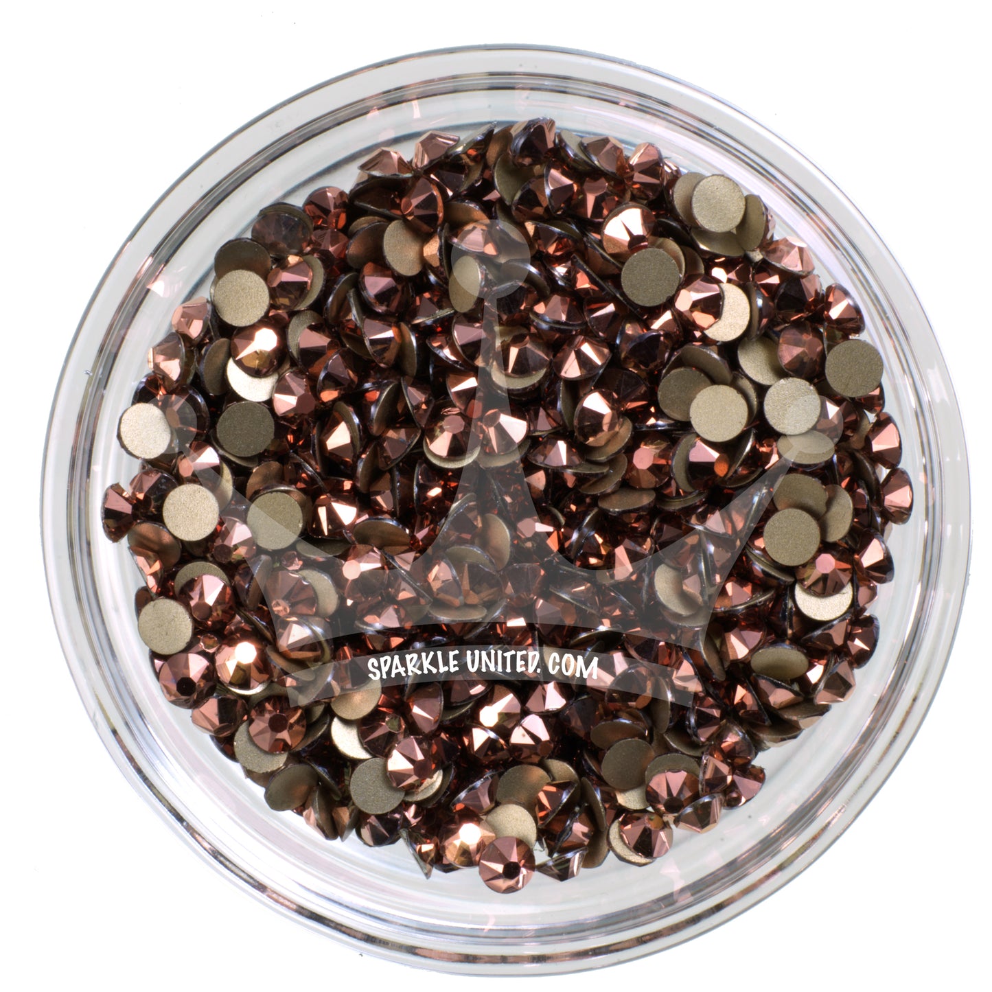 ROSE GOLD - 16 FACETS - 4A GRADE PREMIUM NO-HOTFIX GLASS RHINESTONE