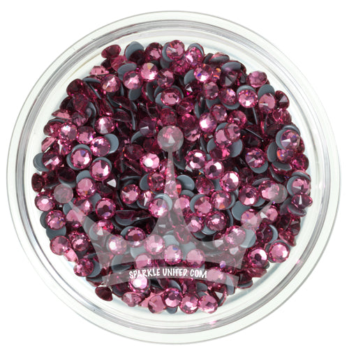 ROSE - 16 FACETS - 4A GRADE PREMIUM - HOTFIX GLASS RHINESTONE