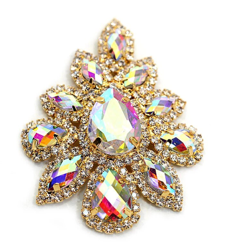 CRYSTAL AB Buckle - Glass Brooch