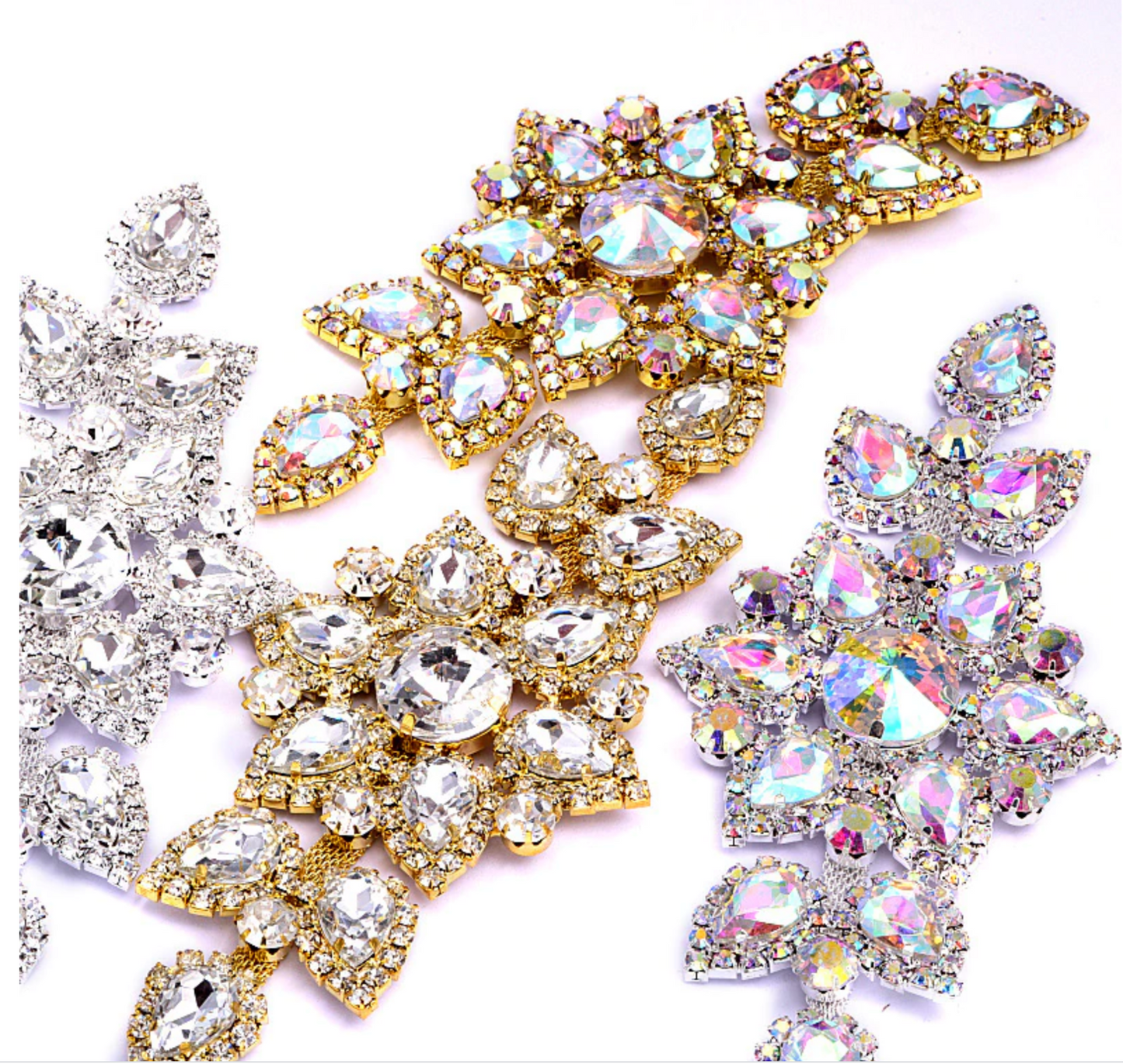 Crystal AB Glass Rhinestone Applique