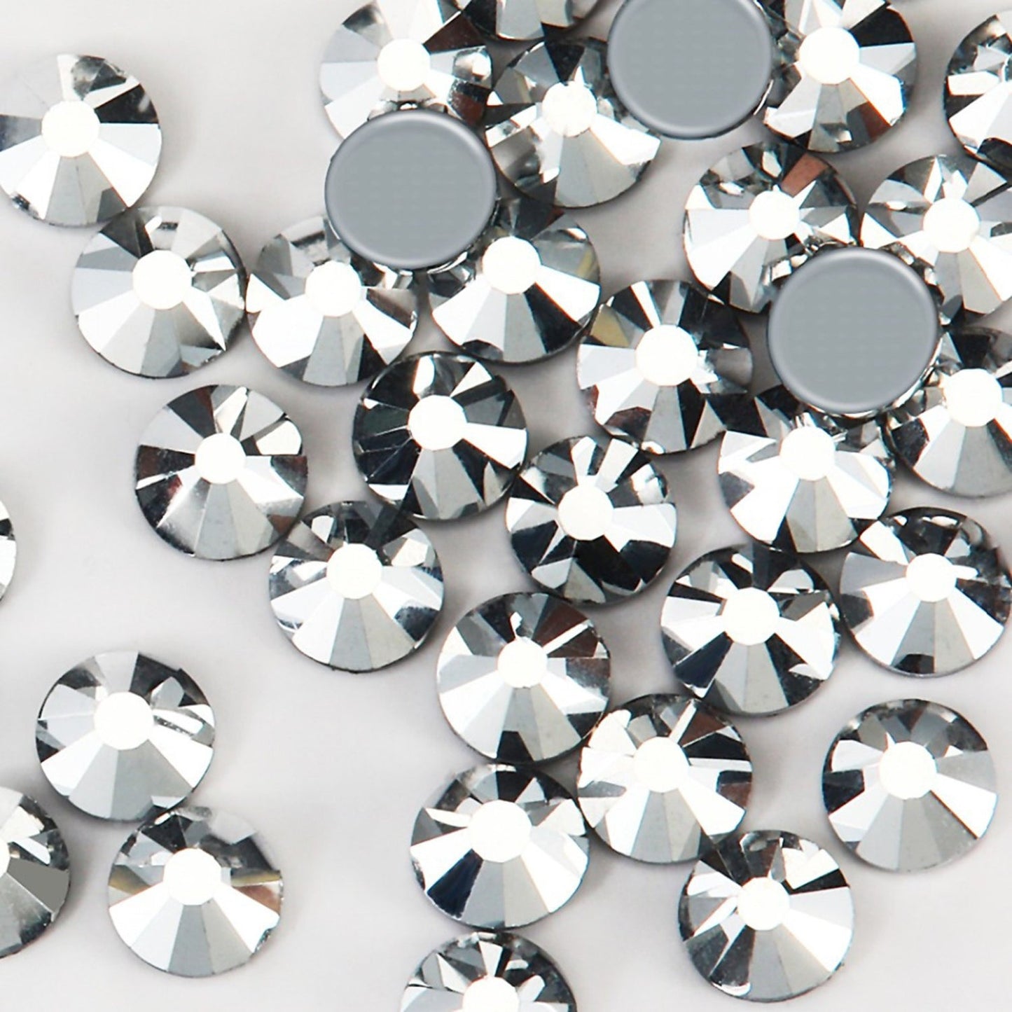 Silver Hematite - Hotfix Flat Back Crystal