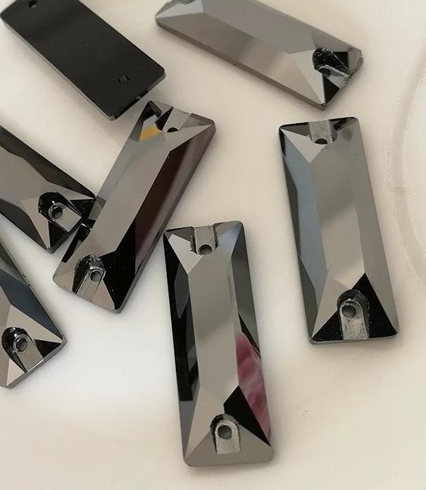 JET - BAGUETTE 3255 SEW-ON CRYSTAL FLAT BACK