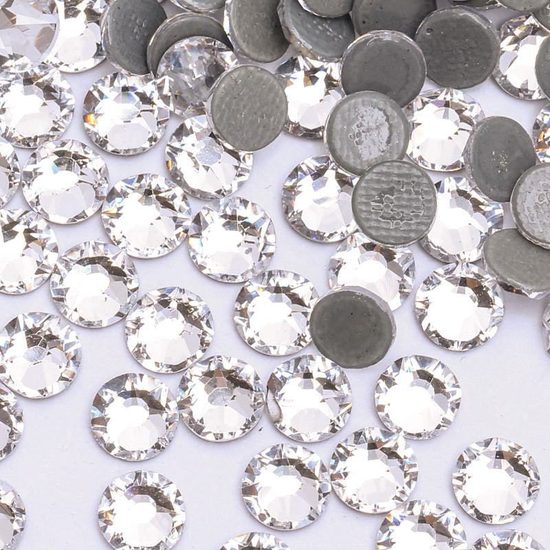 CRYSTAL CLEAR - 16 FACETS - 4A GRADE PREMIUM - HOTFIX GLASS RHINESTONE