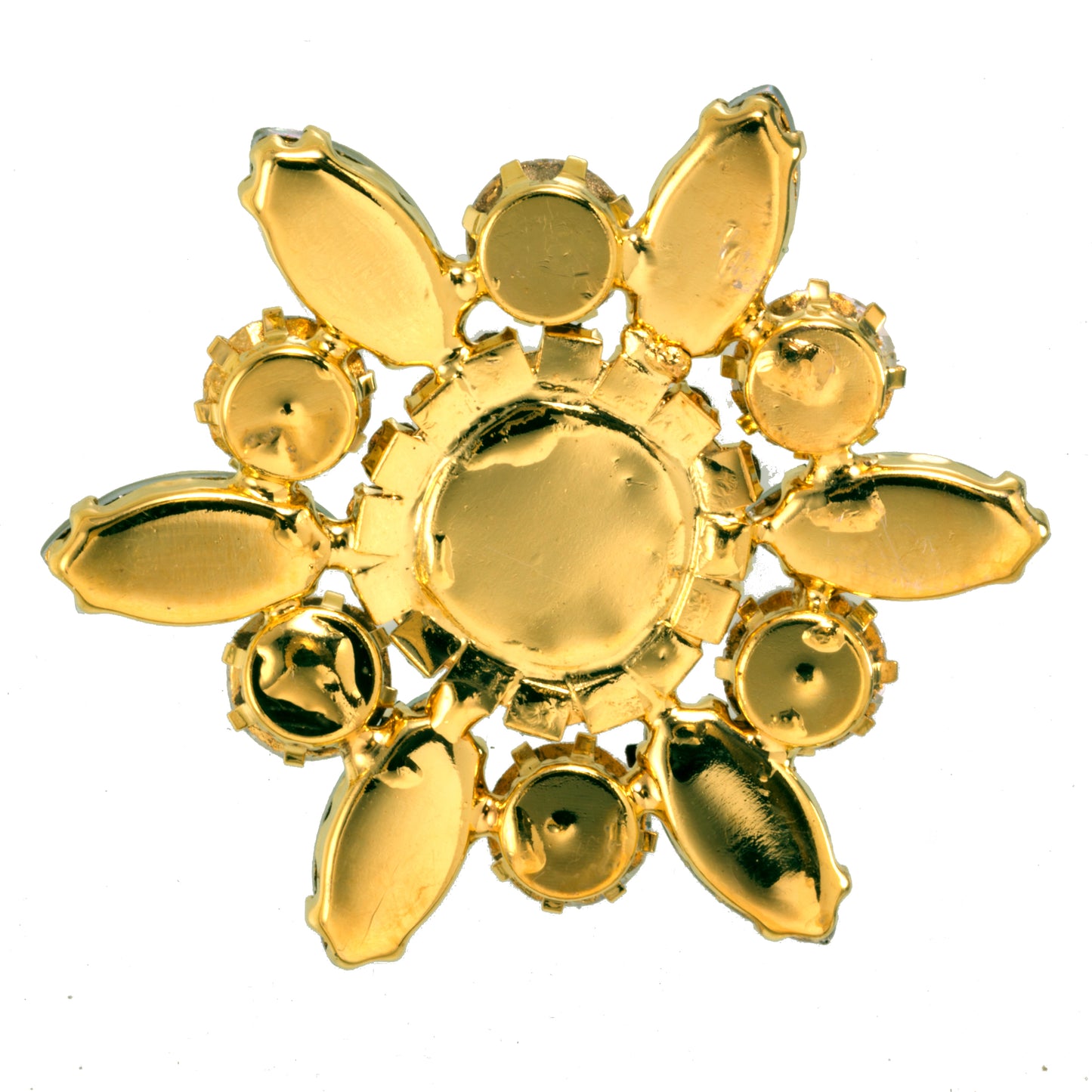 CRYSTAL AB Snowflake - Glass Brooch