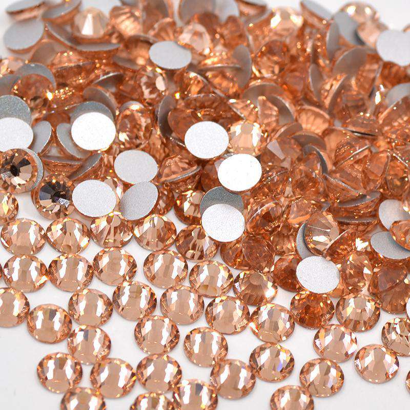 Champagne Satin - Non  Hotfix Flat Back Crystal