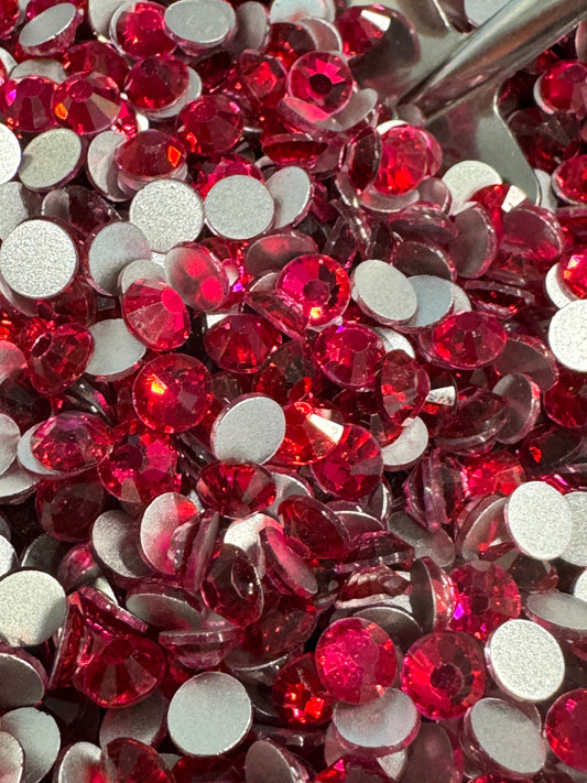 BURGANDY RED - NON HOTFIX Glass Rhinestone