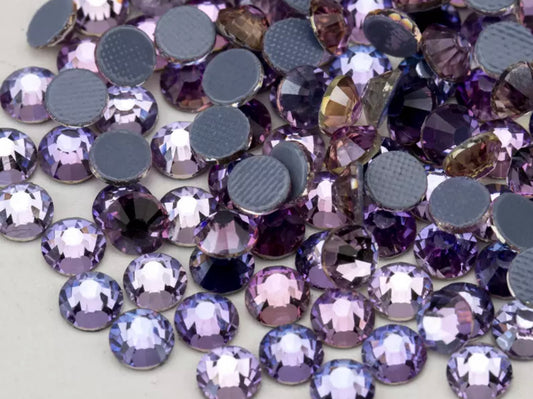 Light Purple Velvet  FLICKER - Hotfix Flat Back Crystal