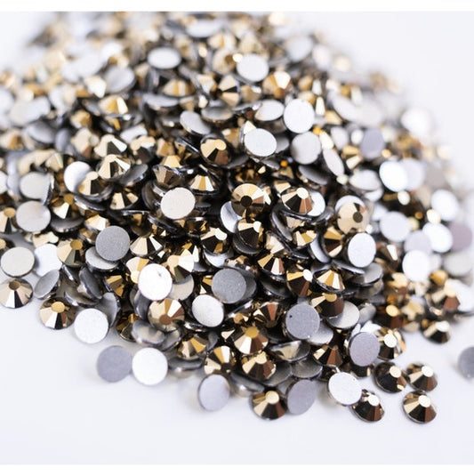 Gold Hematite  - Non Hotfix Flat Back Crystal